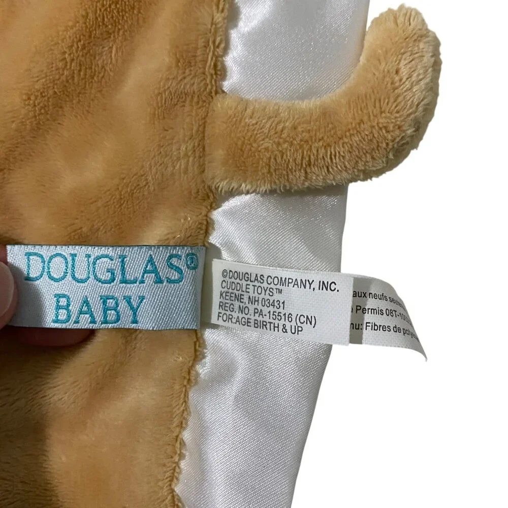 Douglas Baby Beagle Puppy Dog Lovey Tan Satin Trim Soother Security Blanket 2012